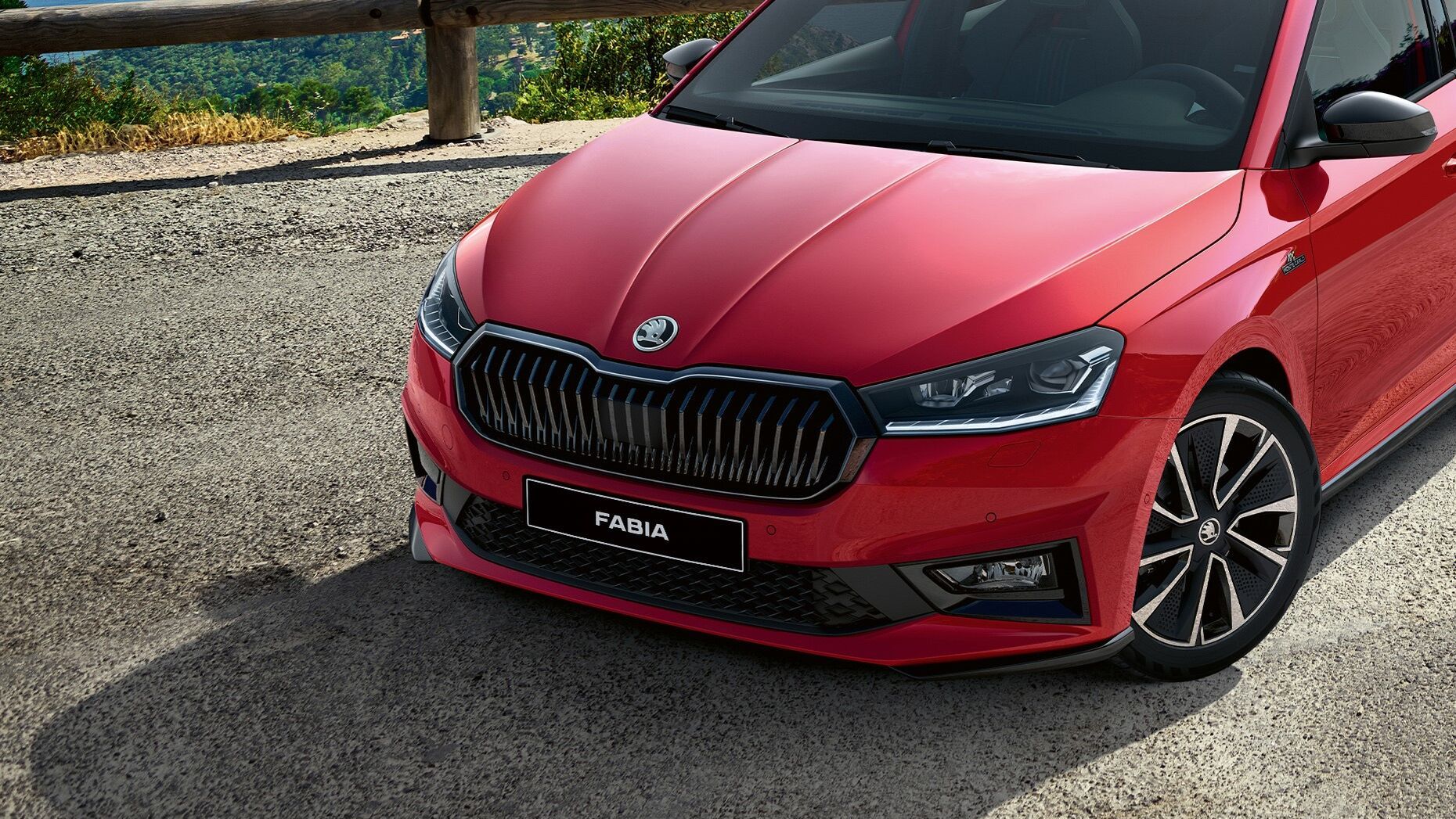 Detailaufnahme der Škoda Fabia Monte Carlo Front