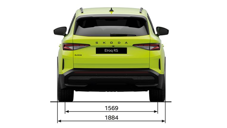 Škoda Elroq RS Abmessungen – Rückansicht