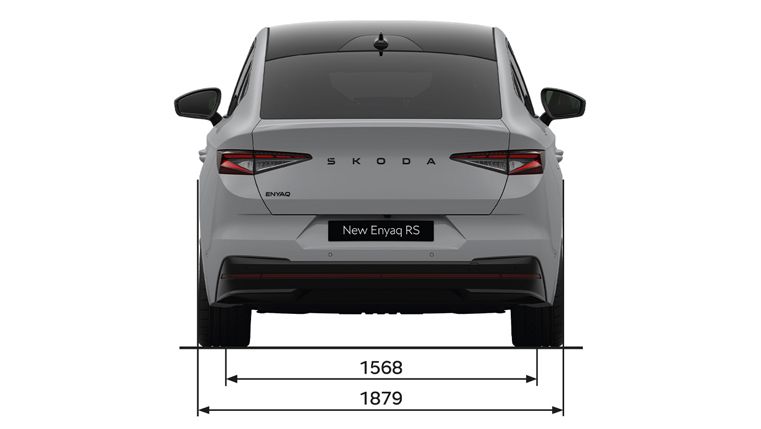 Škoda Enyaq Coupé RS Abmessungen – Rückansicht