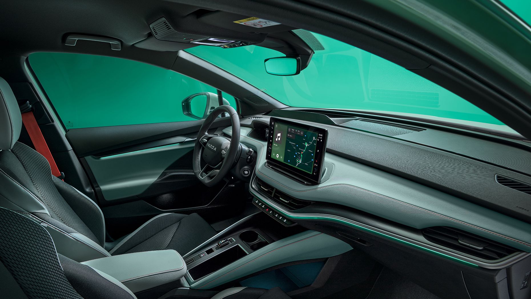 Škoda Elroq Interieur von schräg rechts
