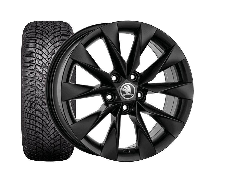 Škoda Superb Winterkomplettrad Crystal Schwarz